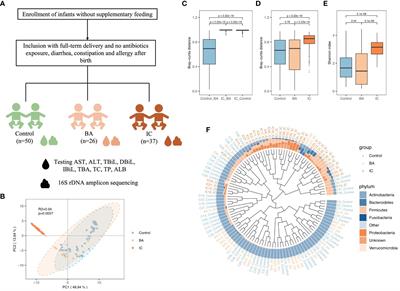 Analysis of gut microecological characteristics and differences between children with biliary atresia and non-biliary atresia in infantile cholestasis